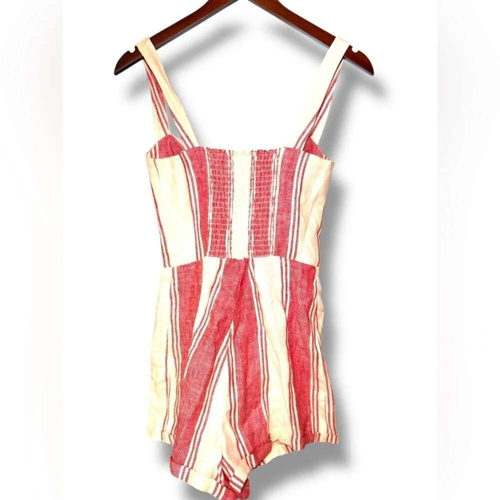 Reformation Linen Coconut Romper Sz 4 EUC‎